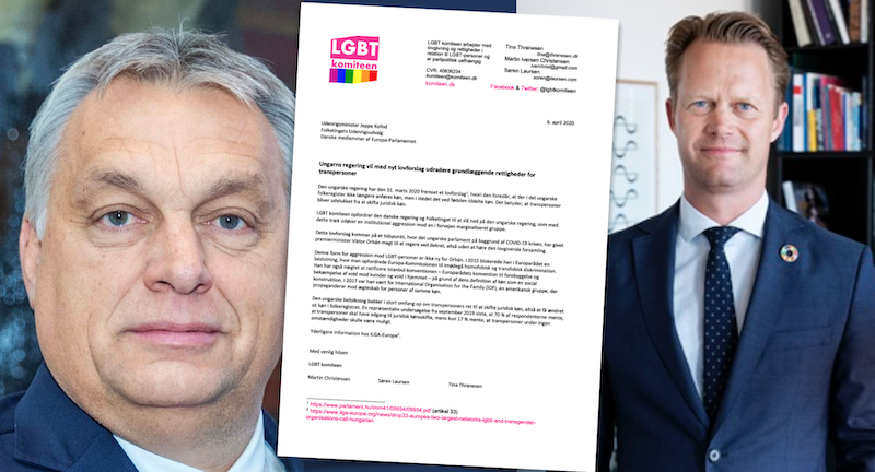 Juridisk kønsskifte gøres ulovligt i Ungarn. LGBT komiteen skriver til Jeppe Kofod.