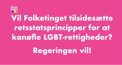 Regeringen vil skrive transpersoner ud af en lov ved at omgå reglerne for lovgivningsprocesser. Det er anti-woke signalpolitik, og Folketinget bør ikke lade sig tage som gidsel.